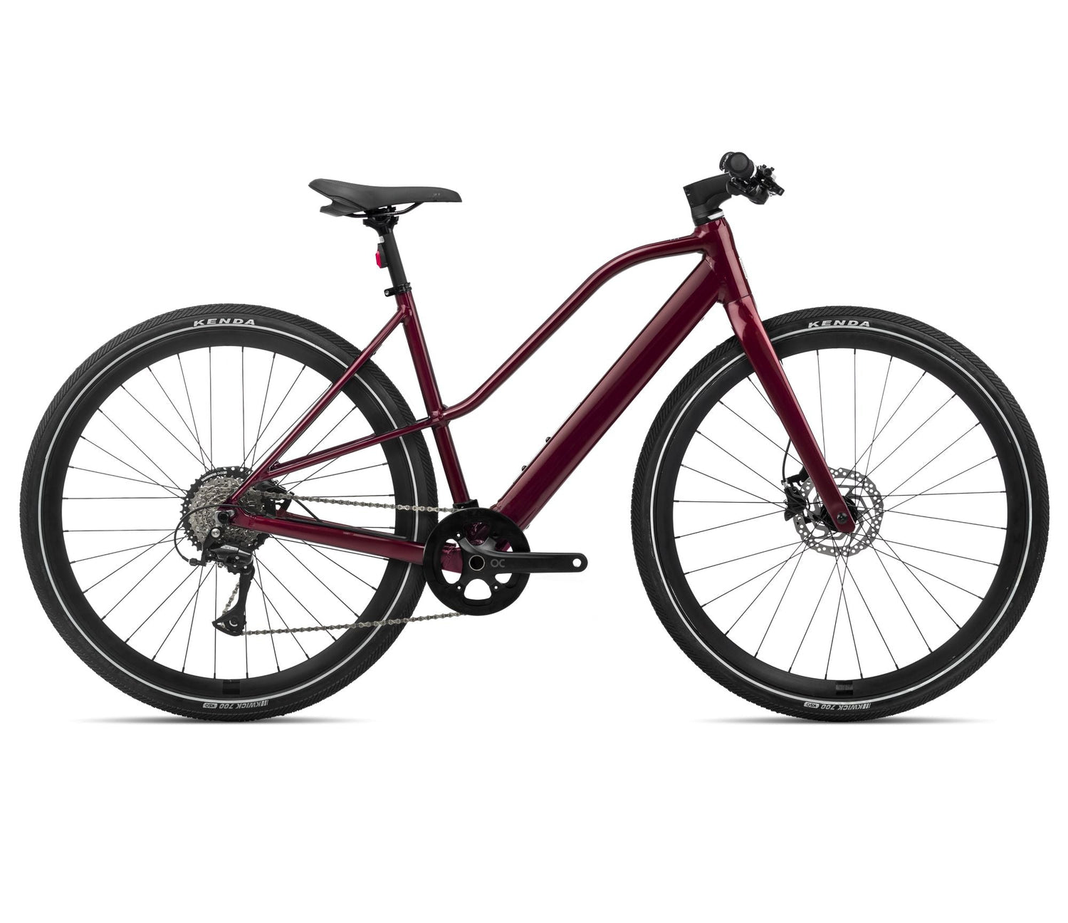 Orbea VIBE MID H30 | Vélo électrique urbain | Rouge Bourgogne Métallique