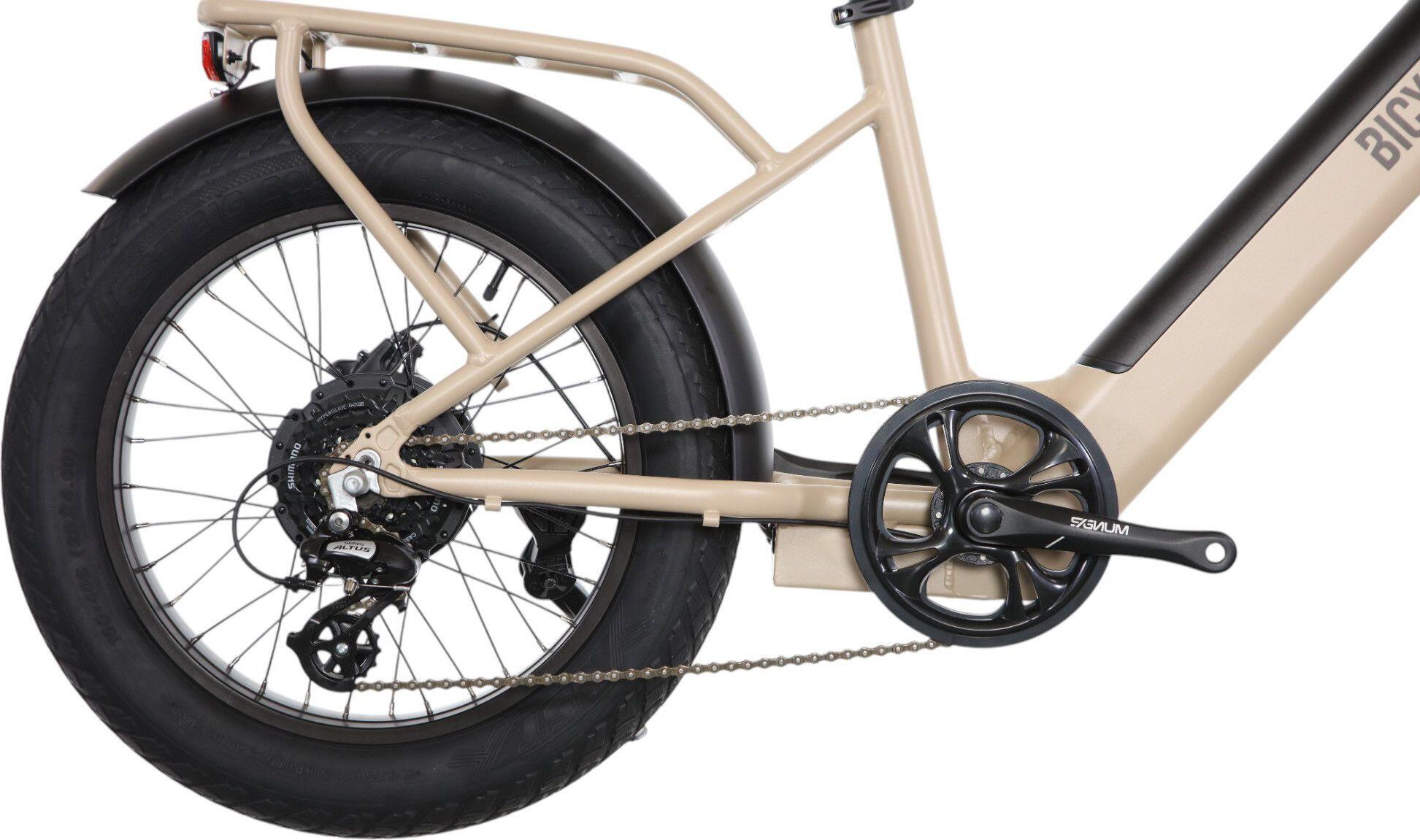 Vélo Cargo Shortail Électrique Bicyklet Shimano Altus 7V 670 Wh 20 » Beige Ivoir