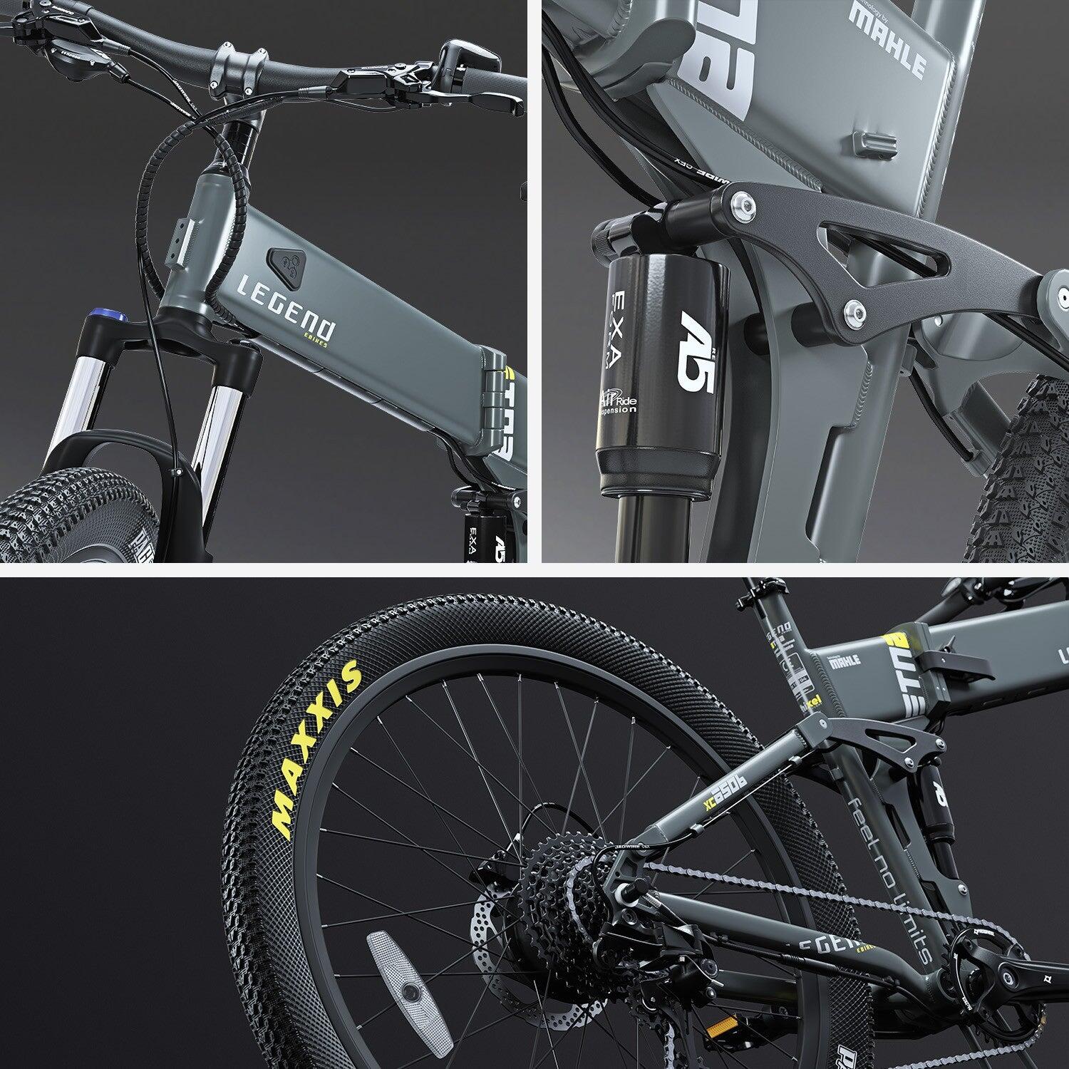 Vélo VTT Électrique Pliant 27,5″ Smartbike – Legend Etna SR 14Ah Noir