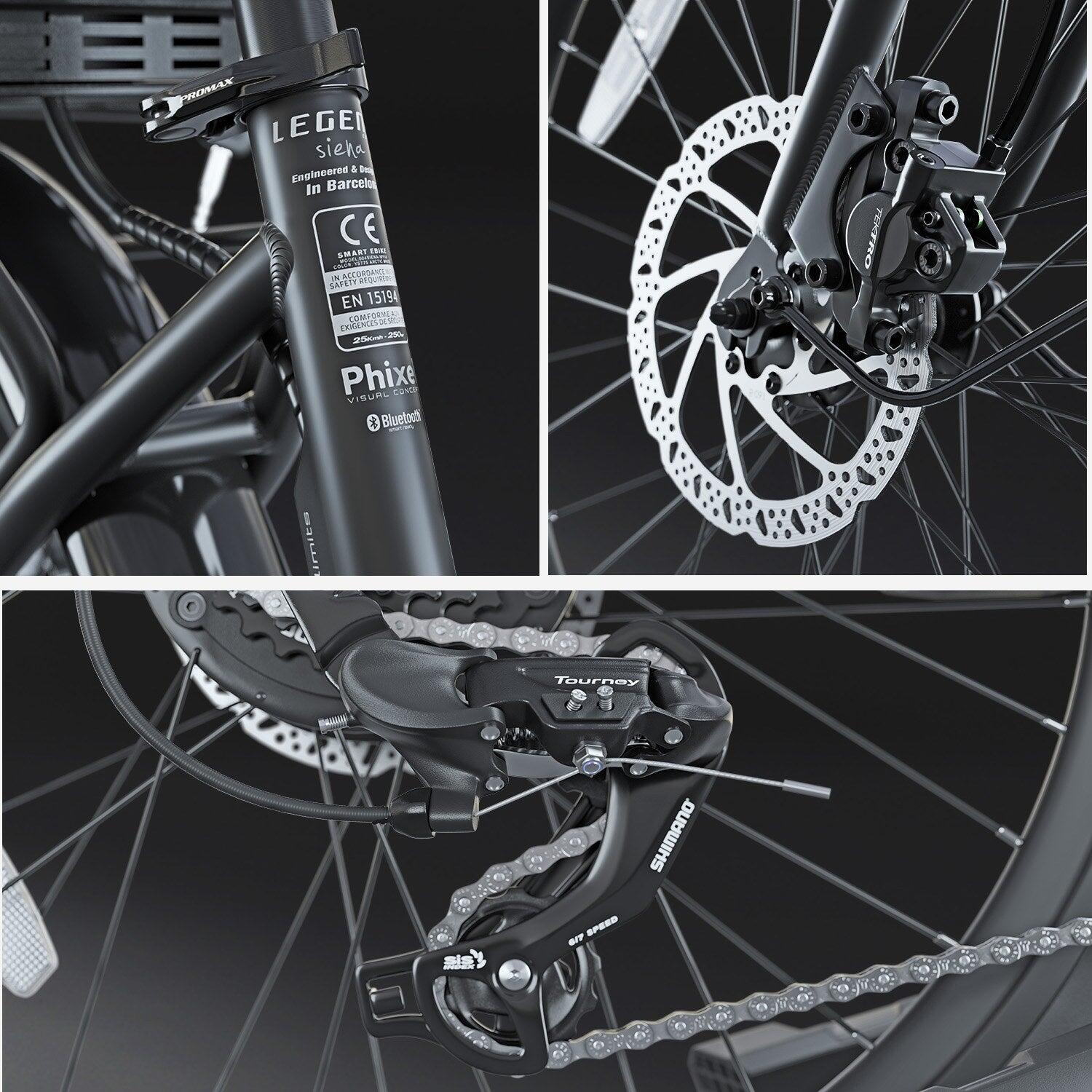 Vélo de Ville Pliant à Assistance Électrique 24″ – Legend Siena 13Ah Noir