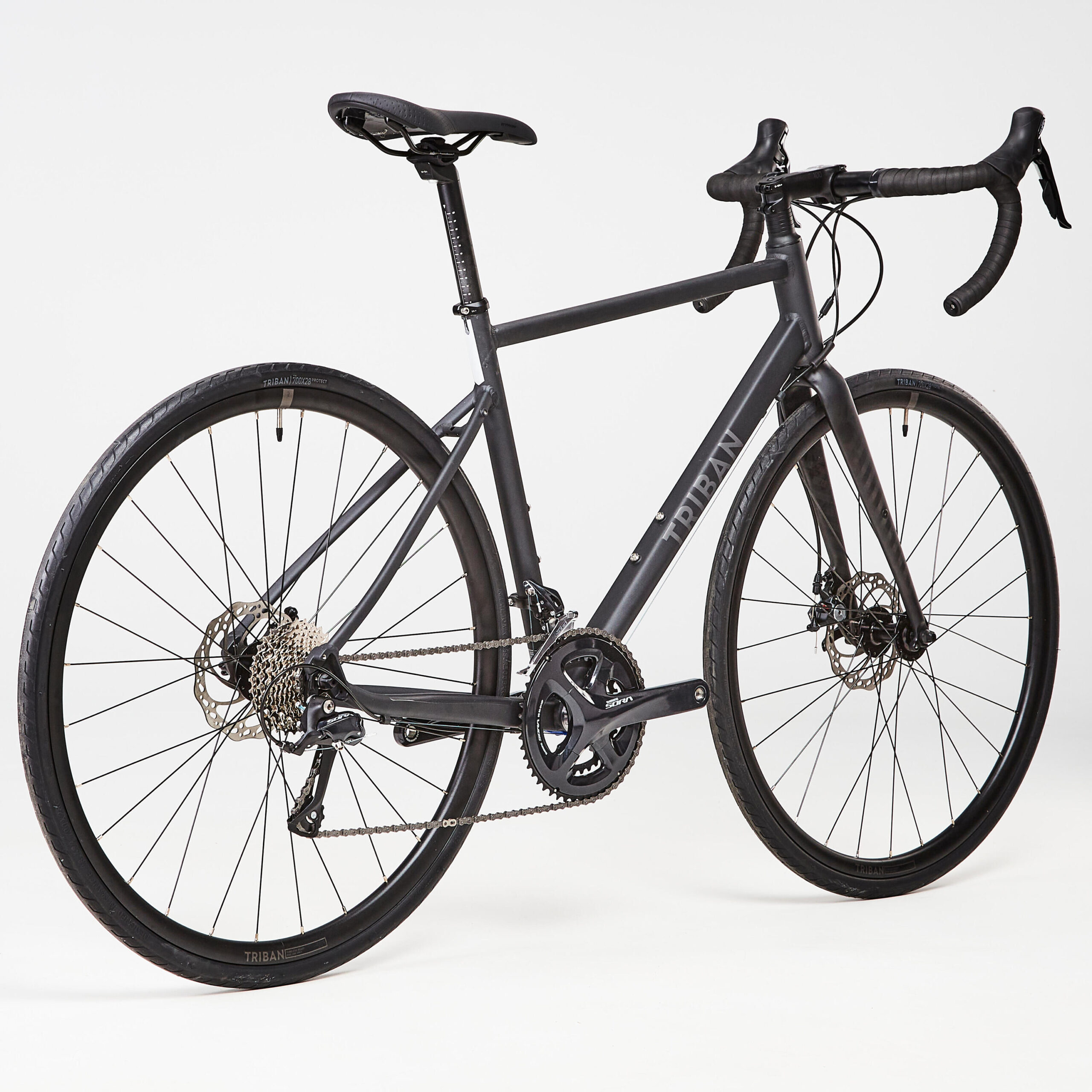 VELO ROUTE CYCLOTOURISTE TRIBAN RC500 NOIR (FREIN DISQUE)