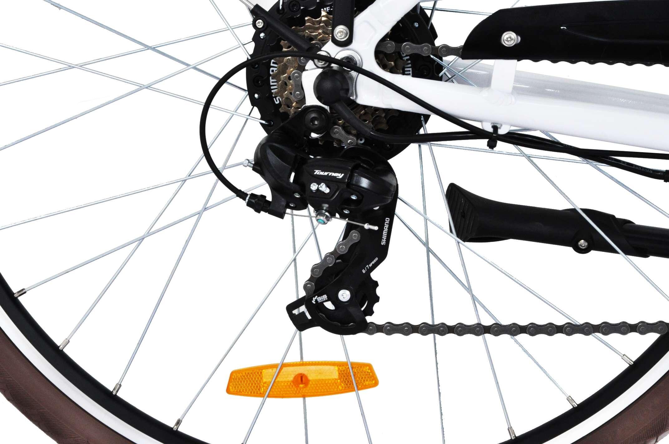 Vélo de ville 28 » pour femme en aluminium avec amortisseurs