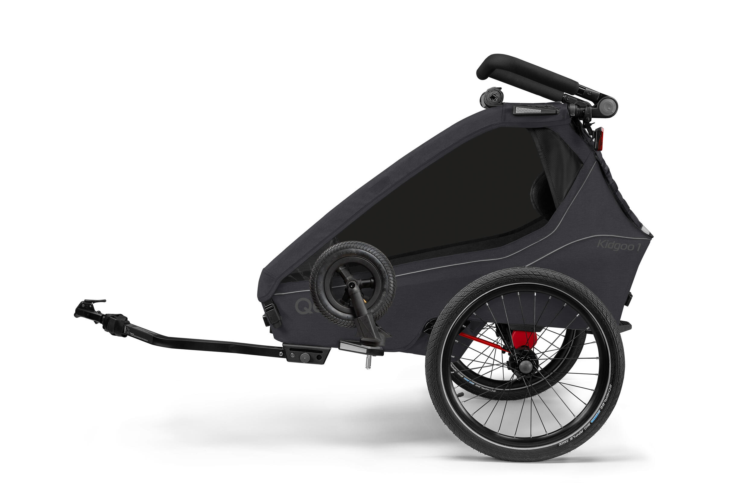 Remorque vélo Qeridoo Kidgoo 1 Phantom Grey