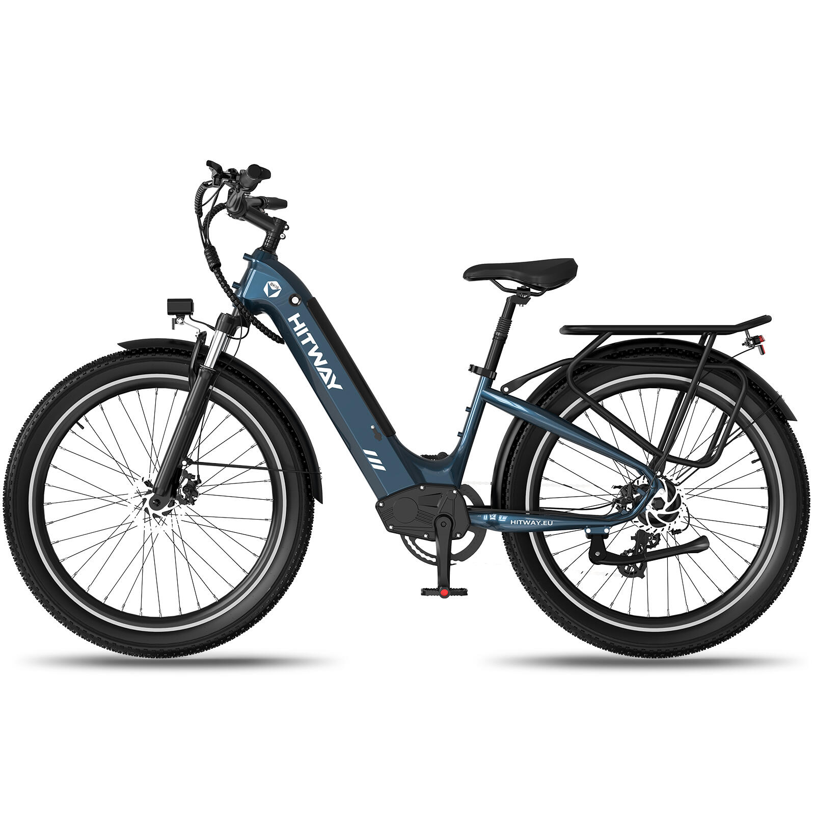 Vélo électrique de ville 26*3,0″, autonomie 80-150 km, cadre bas, BK16