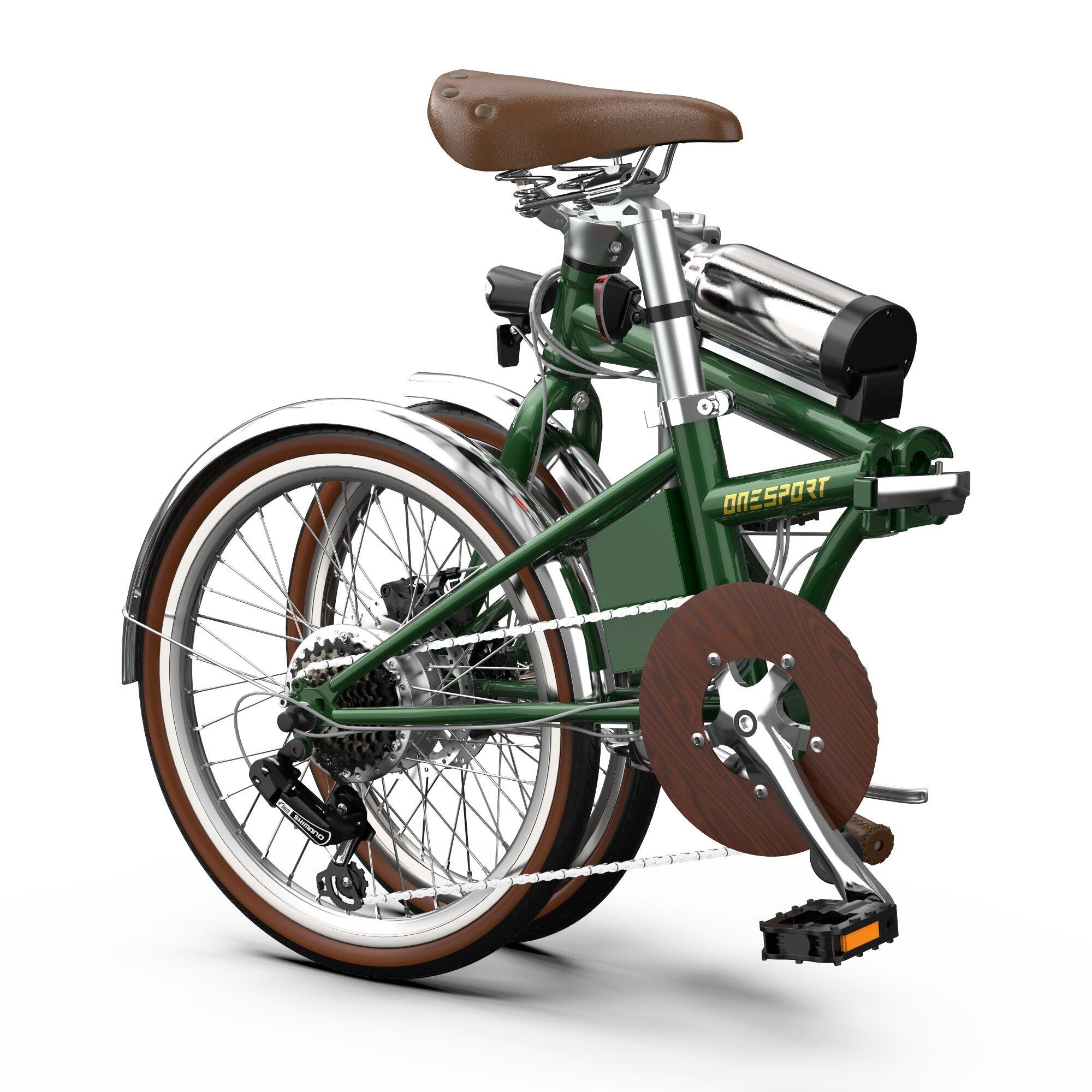 OT02 PRO vélo électrique pliable 20″, moteur 250W, Shimano 7 vitesses, écran LCD