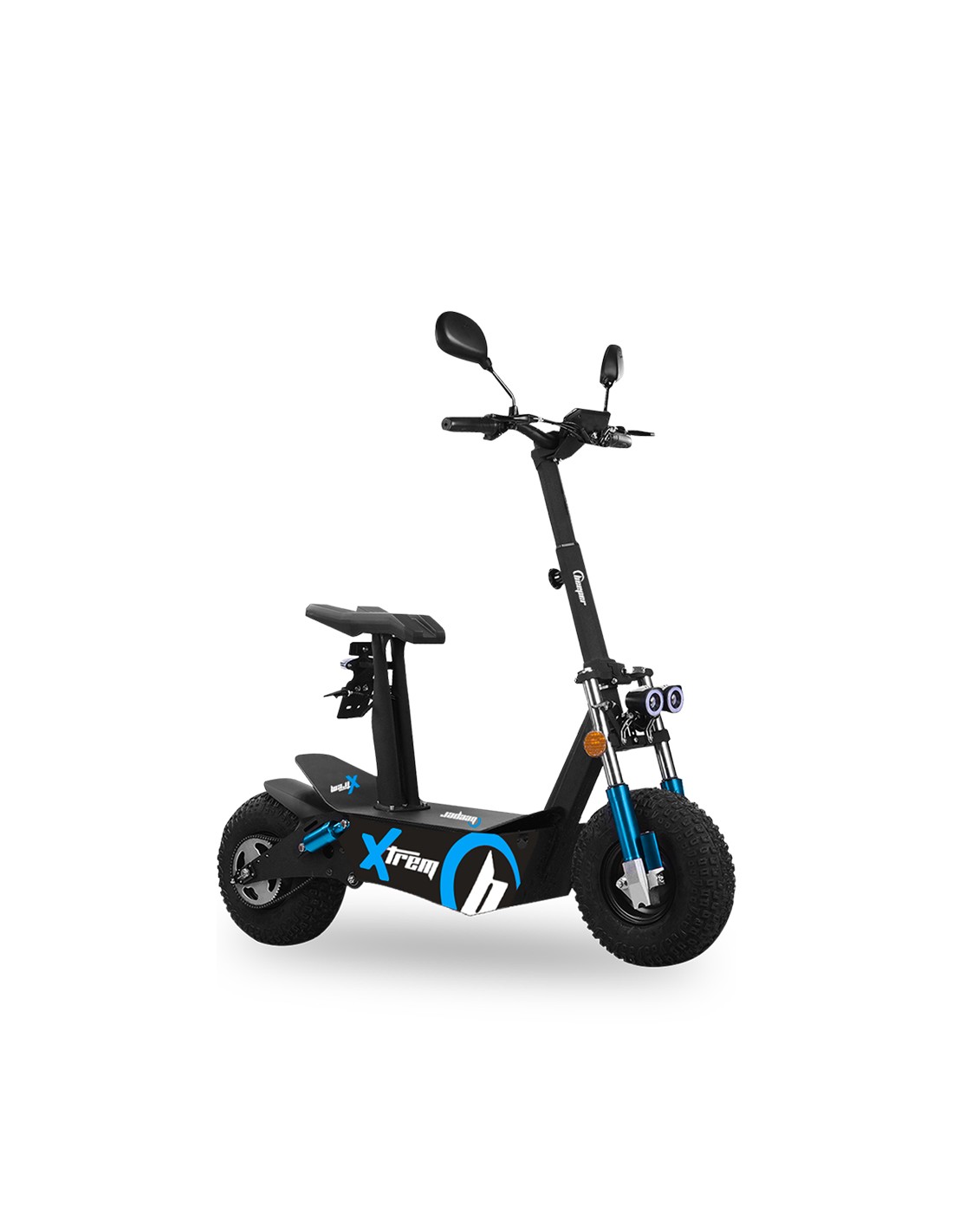 Patinette EEC homologuée route Pneus cross 4000 watts 20 Ah trottinette cross électrique tout terrain