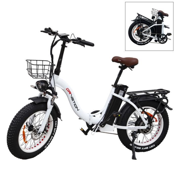 Vélo électrique pliable DRVETION CT20 – Batterie Samsung amovible 20AH – Autonomie 110km – Moteur 750W – Écran couleur – 7 vitesses