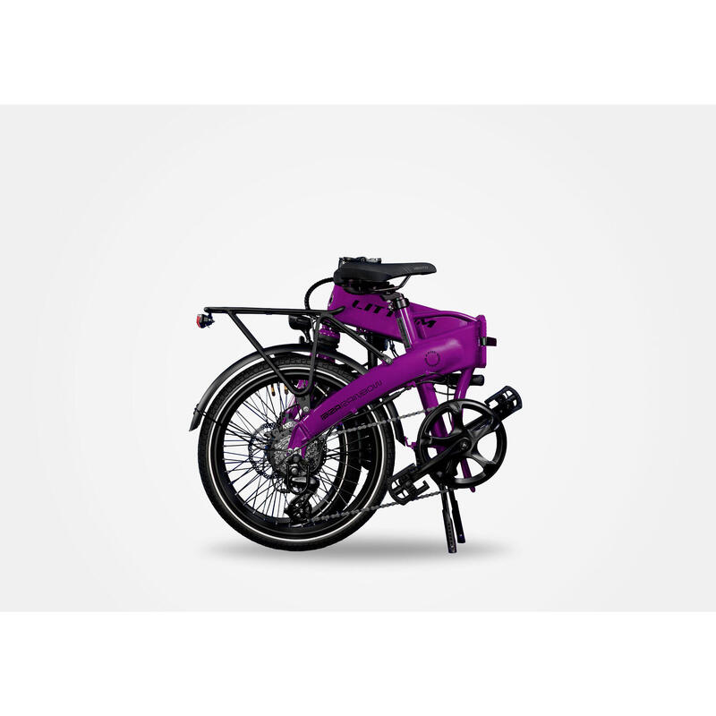 Vélo électrique pliant LITTIUM IBIZA RAINBOW Violette 10,4 AH