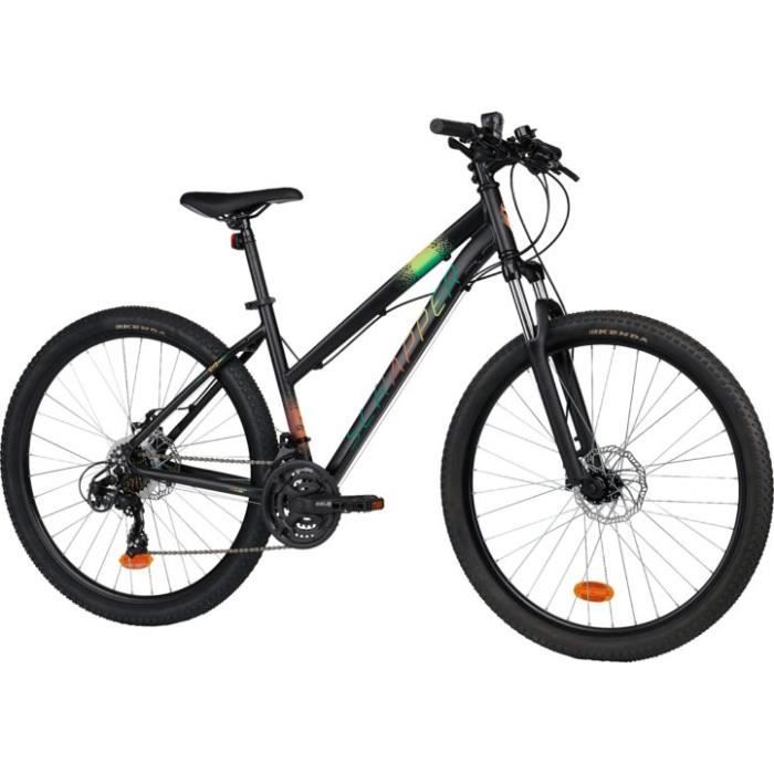 Vélo VTT 27.5 » Femme SCRAPPER EXALTA 3.1 – Cadre Aluminium – 21 Vitesses – Double freins à disque